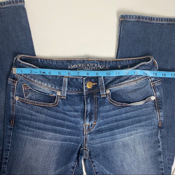 American Eagle kick boot jeans SZ 6 mid rise - Picture 7 of 11